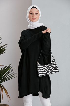 تونیک حجاب مشکی زنانه تریکو MODAMÜNASİP - کد 758810594