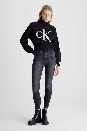 شلوار جین مشکی زنانه پاچه تنگ Calvin Klein - کد 749841500