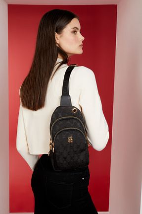 کیف دوشی مشکی زنانه چرم مصنوعی Pierre Cardin - کد 218166007