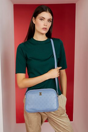 کیف دوشی آبی زنانه چرم مصنوعی Pierre Cardin - کد 753231256