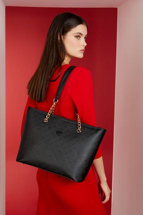 کیف دوشی مشکی زنانه چرم مصنوعی Pierre Cardin - کد 758406594