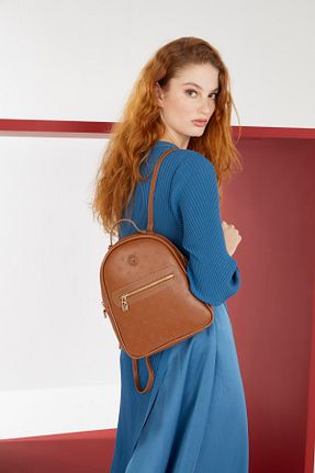 کوله پشتی قهوه ای زنانه سایز متوسط Pierre Cardin - کد 758406666
