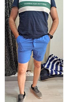 شلوارک و برمودا آبی مردانه رگولار BAHHAR FASHION - کد 756934025