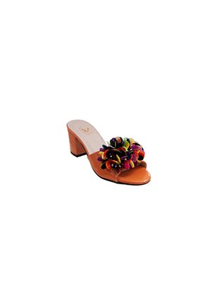 کفش مجلسی نارنجی زنانه چرم مصنوعی HAUKS SHOES - کد 758024953