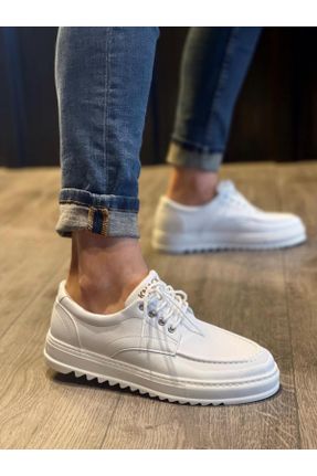 کفش کلاسیک سفید مردانه چرم مصنوعی پاشنه کوتاه ( 4 - 1 cm ) پاشنه ساده کد 758334530