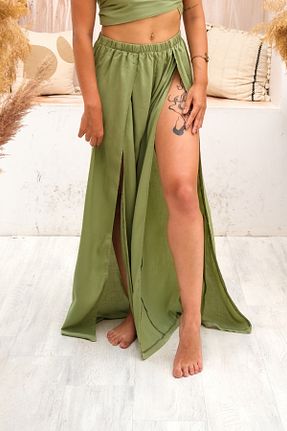 شلوار سبز زنانه ویسکون Freya Tribe - کد 757413603