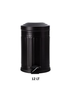 سطل زباله مشکی فلزی 12 L کد 757180473