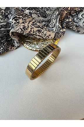 دستبند استیل (فولاد) طلائی زنانه استیل (فولاد) yucelique - کد 758321070