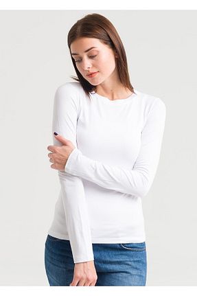 بادی سفید زنانه یقه دوچرخه URBAN BOLD - کد 656263545