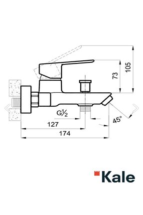 شیرآلات حمام برنجی KALE - کد 758394144