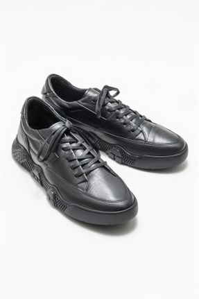 کفش کژوال مشکی مردانه چرم طبیعی پاشنه کوتاه ( 4 - 1 cm ) پاشنه ساده کد 757530159