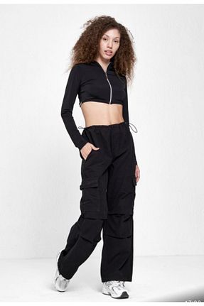 شلوار مشکی زنانه پارچه DEEFWEAR - کد 757546521