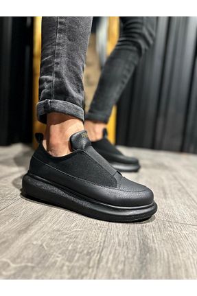 کفش اسنیکر مشکی مردانه بدون بند BZ Moda - کد 757756709