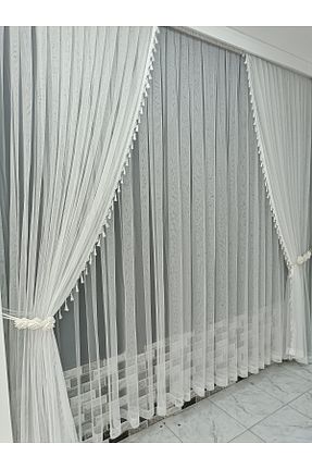 پرده توری سفید ریل دار Art Perde - کد 753334884