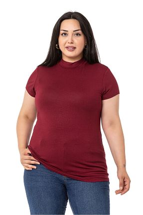 بادی سایز بزرگ زرشکی زنانه Bodycon DISENTIS MODEST - کد 758435921