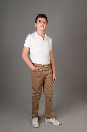 شلوار بژ بچه گانه پنبه ای Vikids - کد 756505072
