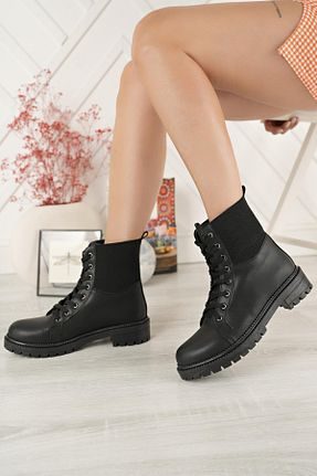 بوت / نیم بوت مشکی زنانه چرم مصنوعی Tolgado - کد 758228793