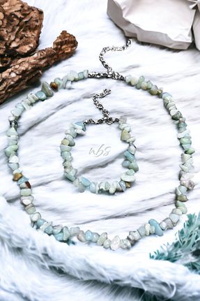 گردنبند جواهر رنگی زنانه سنگ NBS Beautiful Naturel Stones - کد 758825977