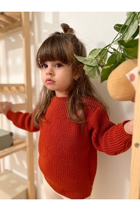 پلیور نارنجی بچه گانه ساده gogo bici - کد 661274549