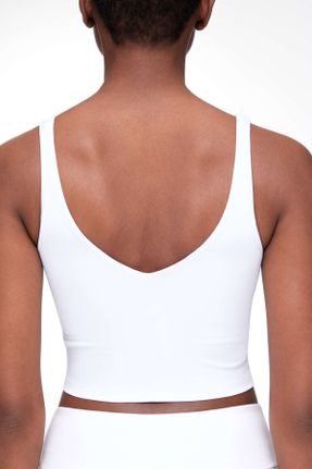 تی شرت اسپرت سفید زنانه پلی استر Fitted تکی کد 691041664