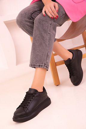 کفش اسنیکر مشکی زنانه بند دار SOHO - کد 69621571