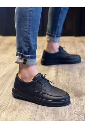 کفش کلاسیک مشکی مردانه چرم مصنوعی پاشنه کوتاه ( 4 - 1 cm ) پاشنه ساده کد 758334594
