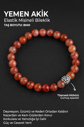 دستبند نقره قرمز زنانه 925 عیار OSMANLI DEĞERLİ TAŞ - کد 757954732
