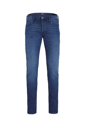 شلوار جین سرمه ای مردانه پاچه تنگ Jack & Jones - کد 757316088