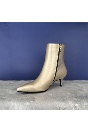 بوت / نیم بوت طلائی زنانه چرم خالص H&K GLOW - کد 757497377