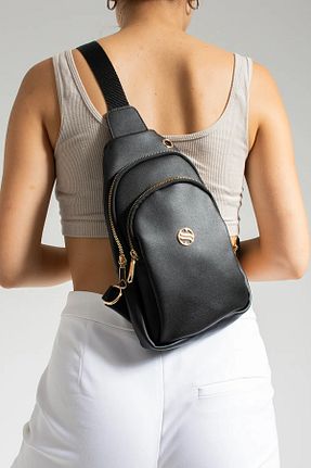 کیف کمری مشکی زنانه چرم مصنوعی Lifonbag - کد 757502177