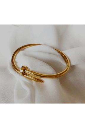 دستبند استیل طلائی زنانه استیل ضد زنگ کد 239202747
