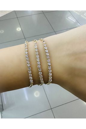 دستبند جواهر طلائی زنانه زیرکن Ezgili Takı - کد 757776060