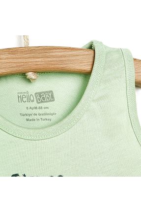 تیشرت سبز بچه گانه رگولار ebebek Hello Baby - کد 758688109