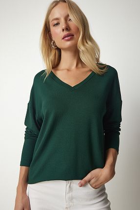 بلوز سبز زنانه ساده Happiness İstanbul - کد 760501759