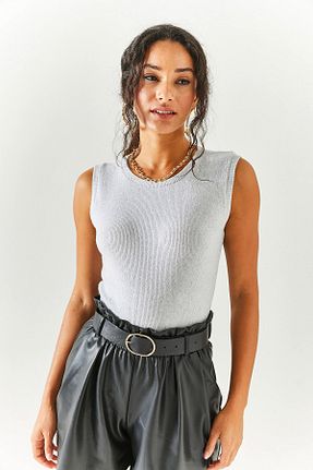 بلوز طوسی زنانه ساده Olalook - کد 760776364