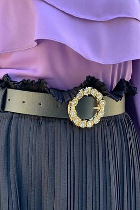 کمربند مشکی زنانه چرم مصنوعی Bym Fashion - کد 759135858
