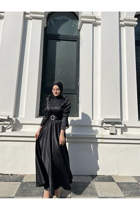 لباس حجاب مشکی زنانه رگولار LEİLATELİER - کد 759133453
