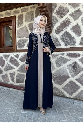 کلاه و ابایا سرمه ای زنانه پنبه پلی استر sümeyra - کد 758930558