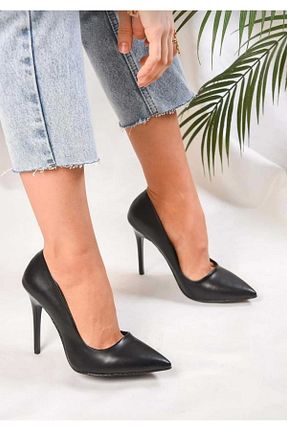 کفش استایلیتو مشکی پاشنه نازک CMZ SHOES - کد 759663083