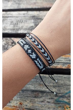 دستبند جواهر مشکی زنانه ZDTHandmade - کد 759365720