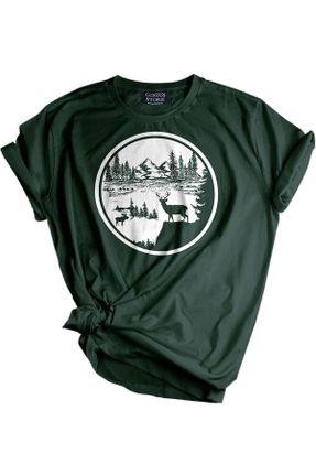تی شرت سبز زنانه رگولار پنبه - پلی استر قابلیت خشک شدن سریع تکی کد 109008037