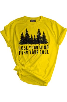 تی شرت زرد زنانه رگولار پنبه - پلی استر قابلیت خشک شدن سریع تکی کد 106406933