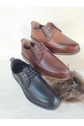 کفش کلاسیک قهوه ای مردانه چرم طبیعی پاشنه کوتاه ( 4 - 1 cm ) پاشنه ساده کد 759632124