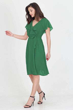 لباس سبز زنانه بافتنی XXL BUTİK - کد 759765208