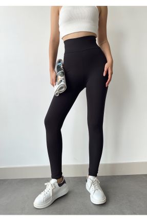ساق شلواری مشکی زنانه بافتنی پنبه - پلی استر - الاستن اسلیم فیت سوپر فاق بلند کد 759995572