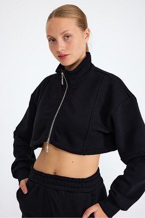 ست بالاتنه و پائین تنه مشکی زنانه بافتنی ASEDE - کد 760039670