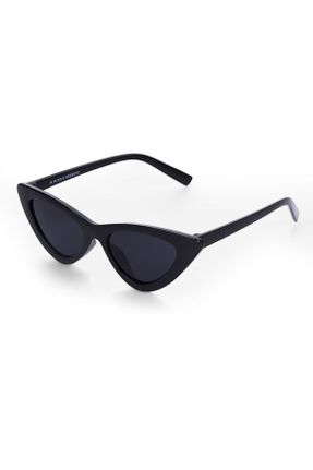 عینک آفتابی مشکی زنانه UV400 پلاستیک مات گربه ای کد 35499435