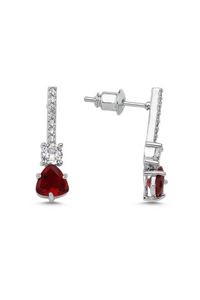 گوشواره جواهر قرمز Merano Design - کد 760156858