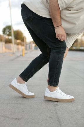 کفش کژوال سفید مردانه چرم طبیعی پاشنه کوتاه ( 4 - 1 cm ) پاشنه ساده کد 760784194
