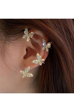 گوشواره جواهر طلائی زیرکن hanedanstore - کد 760347521